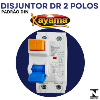 Disjuntor DR Diferencial Residual 2P  16A - KAYAMA