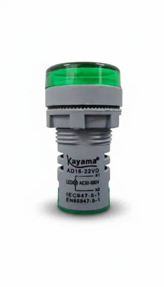 Medidor de voltagem digital LED de 22 mm com indicador verde MV-22VD- KAYAMA
