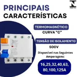 Disjuntor DR Diferencial Residual 4P  16A - KAYAMA
