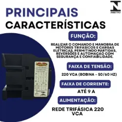 Contator Tripolar CJX2-0910C - 220V- 50/60 HZ - KAYAMA
