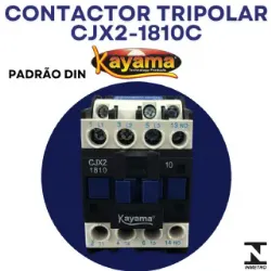contator Tripolar CJX2-1810C - 220V- 50/60 HZ - KAYAMA
