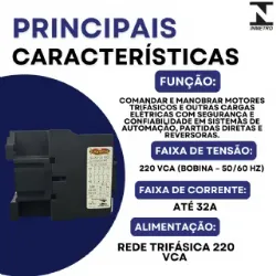 contator Tripolar CJX2-3210C - 220V- 50/60 HZ - KAYAMA