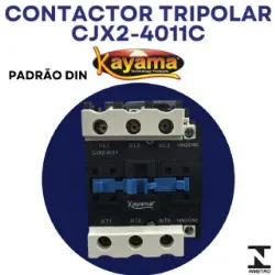 contator Tripolar CJX2-4011C - 220V- 50/60 HZ - KAYAMA