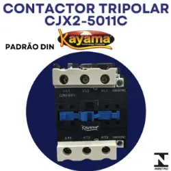 contator Tripolar CJX2-5011C - 220V- 50/60 HZ - KAYAMA