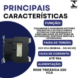 contator Tripolar CJX2-9511C - 220V- 50/60 HZ - KAYAMA
