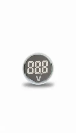 Medidor de voltagem digital LED de 22 mm com indicador transparente MV-22TP - KAYAMA