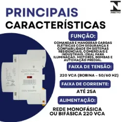 Rel� Modular Contator Magn�tico 2 P�los RMCM25 - Kayama