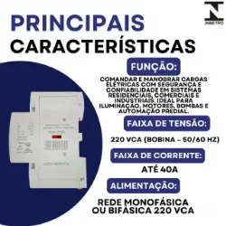 Rel� Modular Contator Magn�tico 2 P�los RMCM40 - Kayama