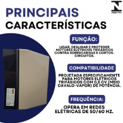 Chave de Partida Direta Trif�sica  0,5 CV - 220 V - 50/60 HZ - KAYAMA