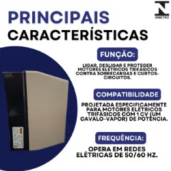 Chave de Partida Direta Trif�sica  1 CV - 220 V - 50/60 HZ - KAYAMA