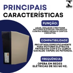 Chave de Partida Direta Trif�sica  5 CV - 220 V - 50/60 HZ - KAYAMA