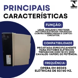 Chave de Partida Direta Trif�sica 10 CV - 220 V - 50/60 HZ - KAYAMA