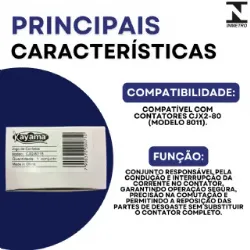 Jogo de contato contator CJX2 - 8011B- KAYAMA