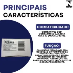 Jogo de contato contator CJX2 - 3210C- KAYAMA