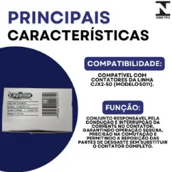 Jogo de contato contator CJX2 - 5011C- KAYAMA
