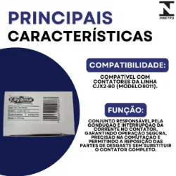 Jogo de contato contator CJX2 - 8011C- KAYAMA