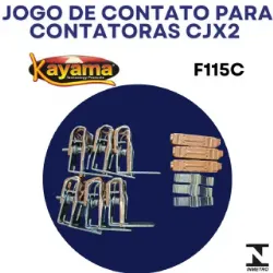 Jogo de contato contator CJX2 - F115C- KAYAMA