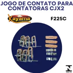 Jogo de contato contator CJX2 - F225C- KAYAMA