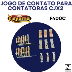 Jogo de contato contator CJX2 - F400C- KAYAMA