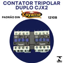 Contator Tripolar duplo CJX2-1210B - 220V- 50/60 HZ - com intertravamento - KAYAMA