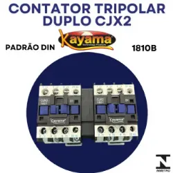Contator Tripolar duplo CJX2-1810B - 220V- 50/60 HZ - com intertravamento - KAYAMA