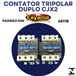 Contator Tripolar duplo CJX2-6511B - 220V- 50/60 HZ - com intertravamento - KAYAMA