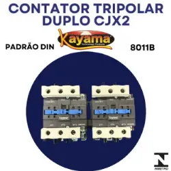 Contator Tripolar duplo CJX2-8011B - 220V- 50/60 HZ - com intertravamento - KAYAMA