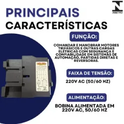 contator Tetrapolar CJX2-2510B - 220V- 50/60 HZ - KAYAMA