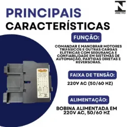 contator Tetrapolar CJX2-3210B - 220V- 50/60 HZ - KAYAMA