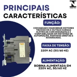 contator Tetrapolar CJX2-4011B - 220V- 50/60 HZ - KAYAMA