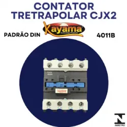 contator Tetrapolar CJX2-4011B - 220V- 50/60 HZ - KAYAMA