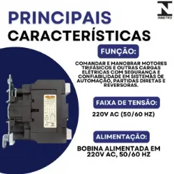 contator Tetrapolar CJX2-5011B - 220V- 50/60 HZ - KAYAMA