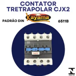 contator Tetrapolar CJX2-6511B - 220V- 50/60 HZ - KAYAMA