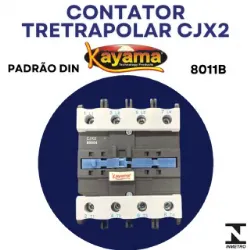 contator Tetrapolar CJX2-8011B - 220V- 50/60 HZ - KAYAMA