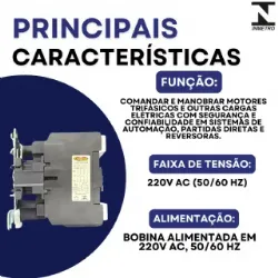 contator Tetrapolar CJX2-8011B - 220V- 50/60 HZ - KAYAMA