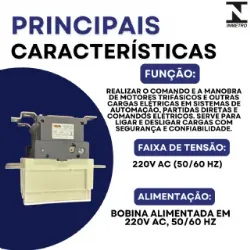 contator Tripolar CJX2-F630B - 220V- 50/60 HZ - KAYAMA