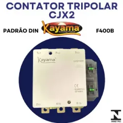 contator Tripolar CJX2-F400B - 220V- 50/60 HZ - KAYAMA