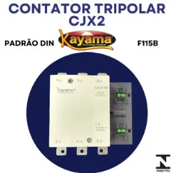 contator Tripolar CJX2-F115B - 220V- 50/60 HZ - KAYAMA