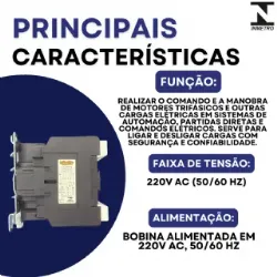 contator Tripolar CJX2-9511B - 220V- 50/60 HZ - KAYAMA