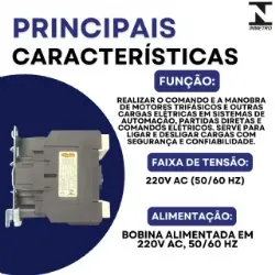 contator Tripolar CJX2-8011B - 220V- 50/60 HZ - KAYAMA