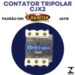 contator Tripolar CJX2-6511B - 220V- 50/60 HZ - KAYAMA