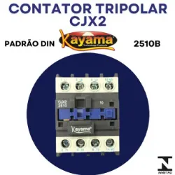 contator Tripolar CJX2-2510B - 220V- 50/60 HZ - KAYAMA