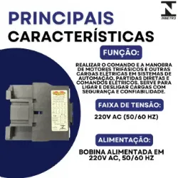 contator Tripolar CJX2-2510B - 220V- 50/60 HZ - KAYAMA