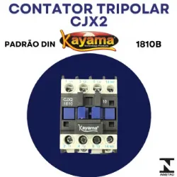 contator Tripolar CJX2-1810B - 220V- 50/60 HZ - KAYAMA