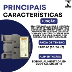 contator Tripolar CJX2-1810B - 220V- 50/60 HZ - KAYAMA