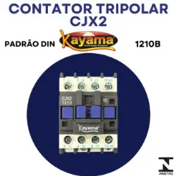 contator Tripolar CJX2-1210B - 220V- 50/60 HZ - KAYAMA
