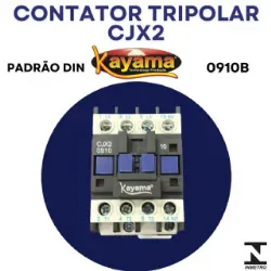 contator Tripolar CJX2-0910B - 220V- 50/60 HZ - KAYAMA