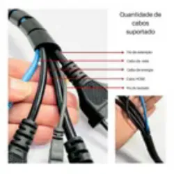 Organizador de Cabos espiral Branco 25 mm c/ 2,5 mts Kayama