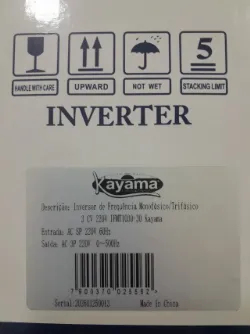 Inversor de Frequ�ncia Monof�sico/Trif�sico 3 CV 220V IFMT1030-30 Kayama