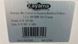 Mini Inversor de Frequ�ncia Monof�sico/Trif�sico  7,5 cv 380V MIFMT 1031-75 Kayama